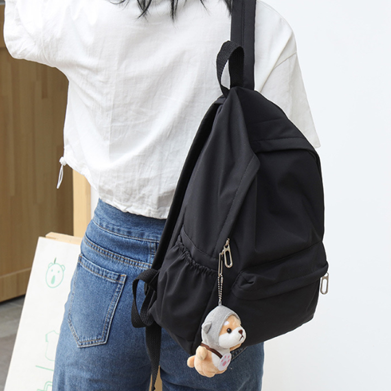 Ransel Kasual Warna Solid untu - Canvas Backpack Casual ulasan dan harga